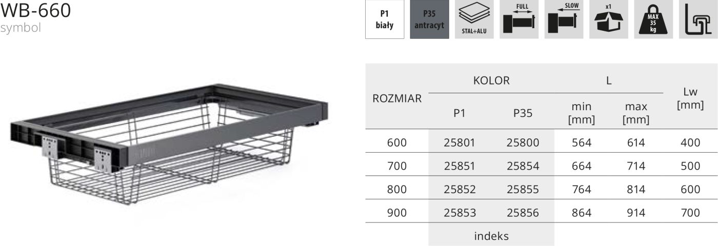WB-660 Kosz Druciany