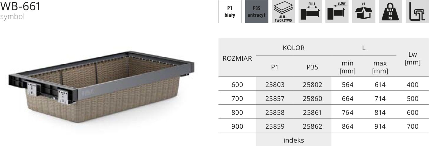 WB-661 Kosz Rattanowy