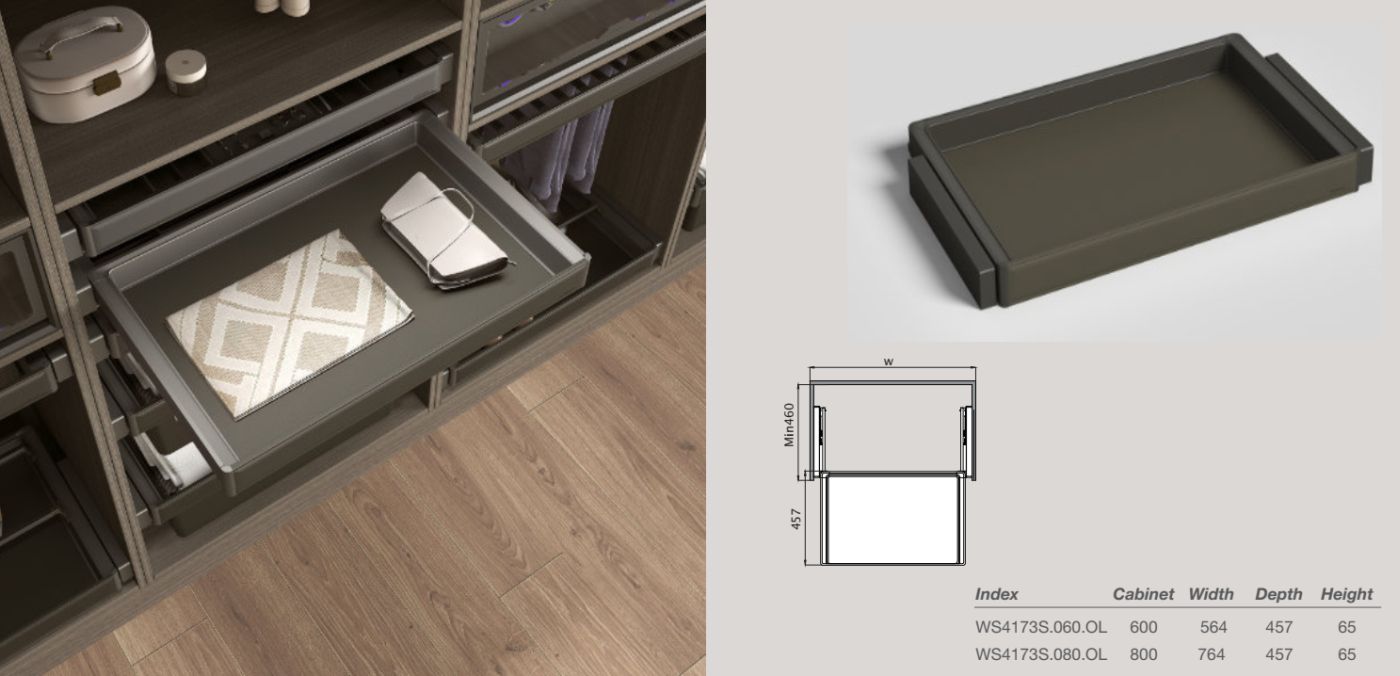 Półka wysuwna H65mm W600/W800